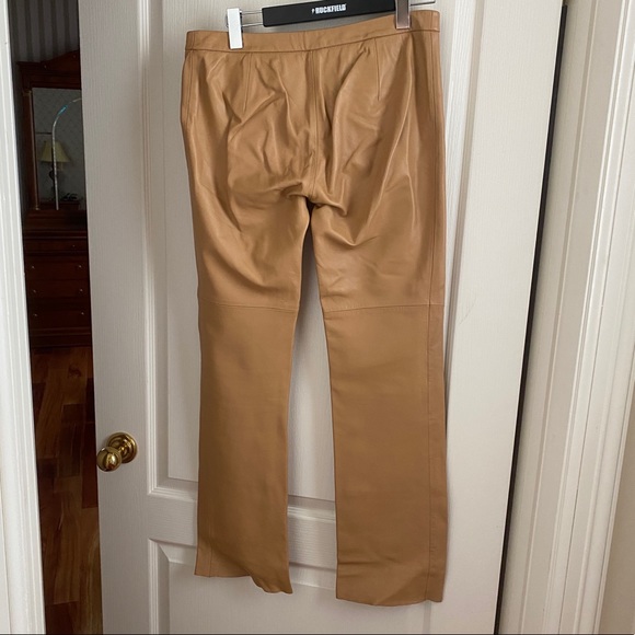 BCBGMaxAzria tan 100% leather pants - Picture 6 of 12